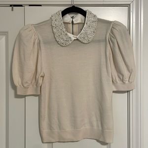 Alice + Olivia Short Sleeve Cashmere Top